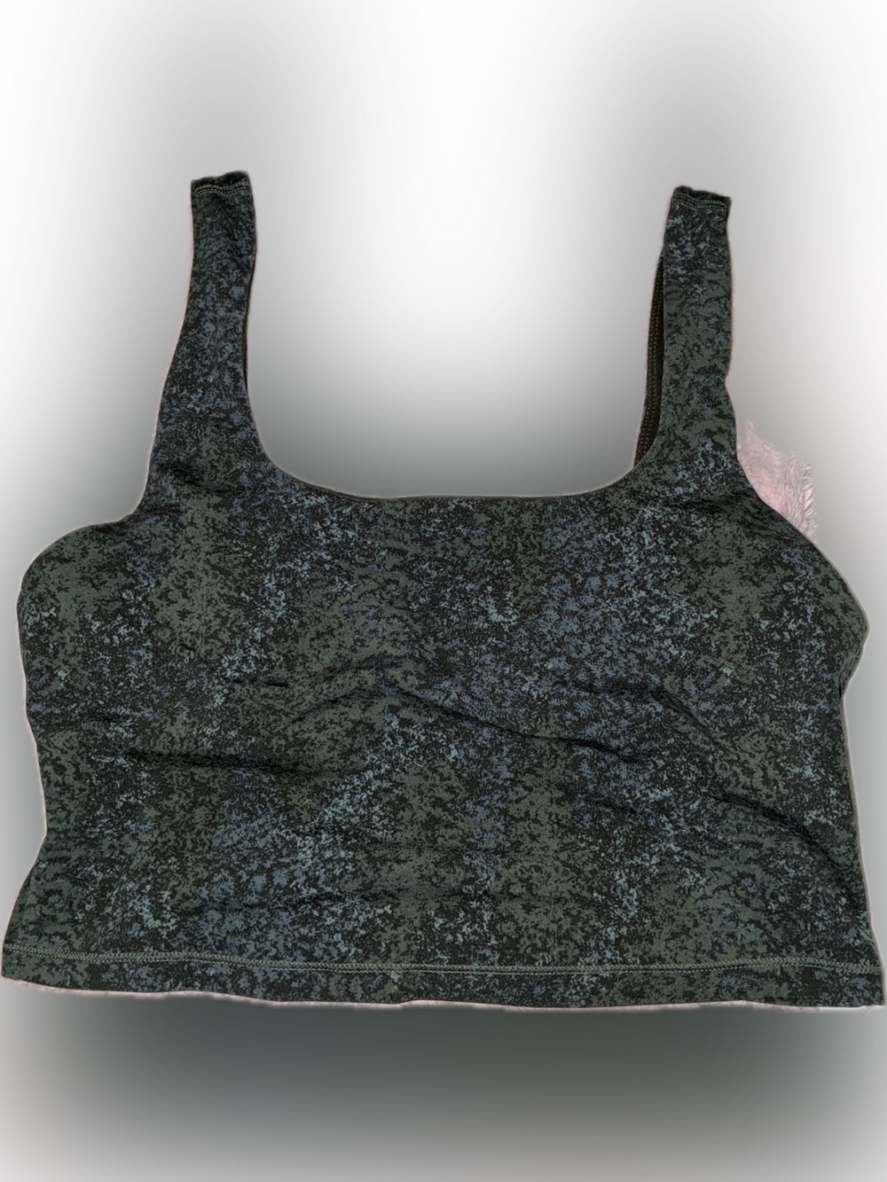 all in motion Dark Olive Speckled Square-Neck Crop Top